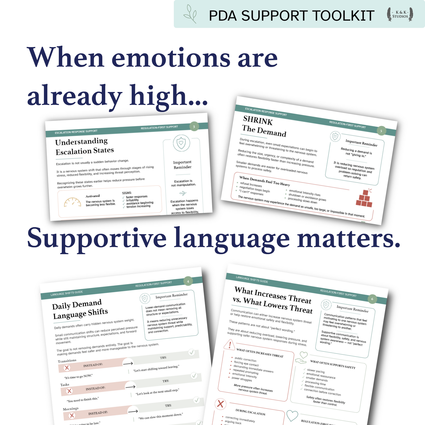 PDA Escalation Support Bundle | Regulation-First Support Tools