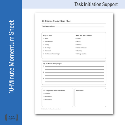 Executive Function Task Initiation & Momentum Support
