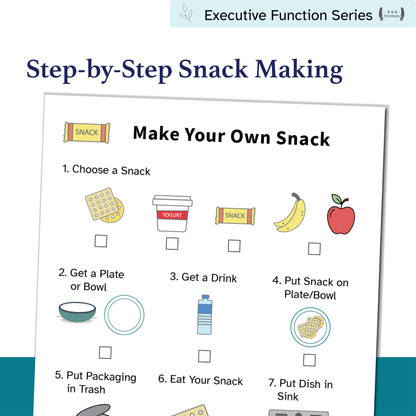 Make Your Own Snack: Visual Executive Function Checklist & Step-by-Step Cards