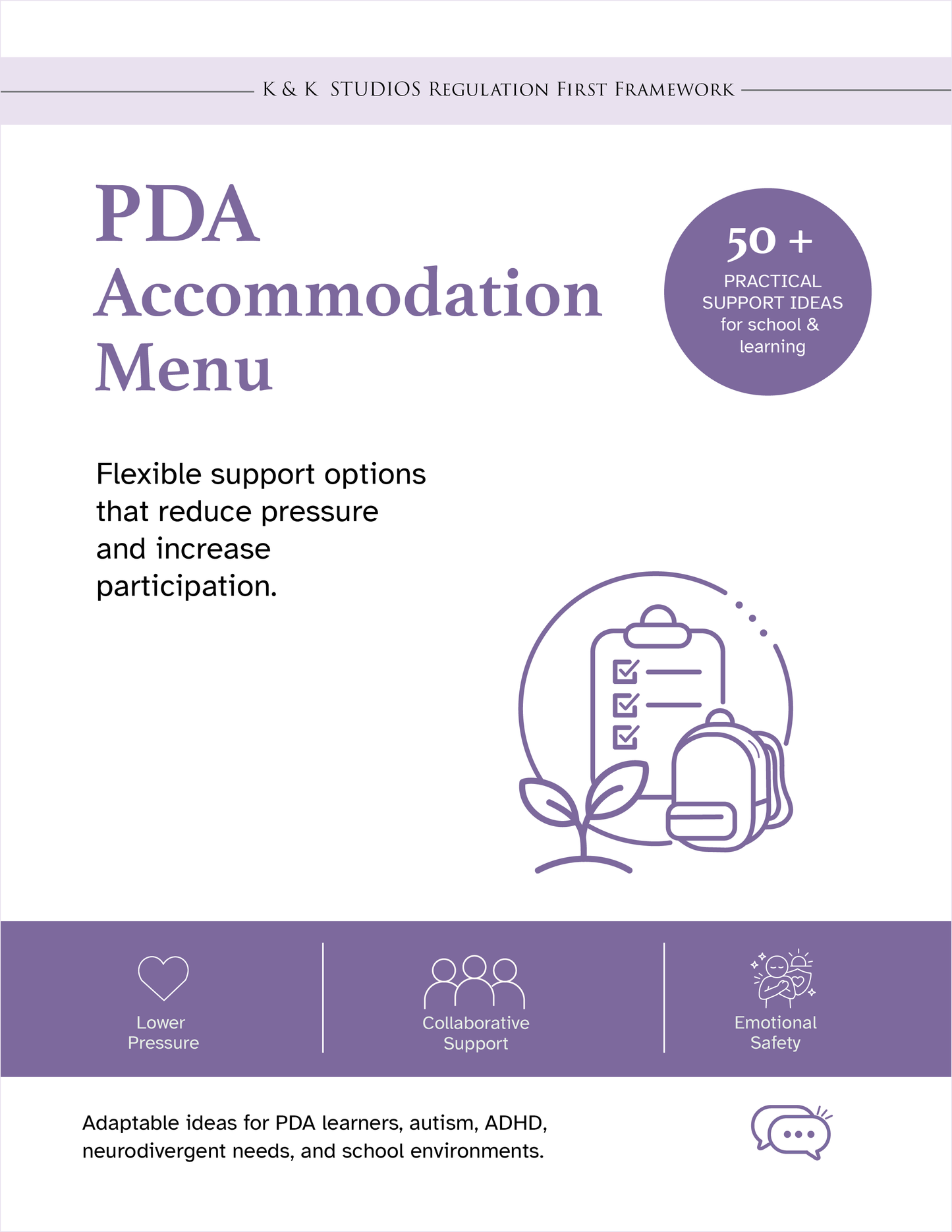 PDA Accommodation Menu