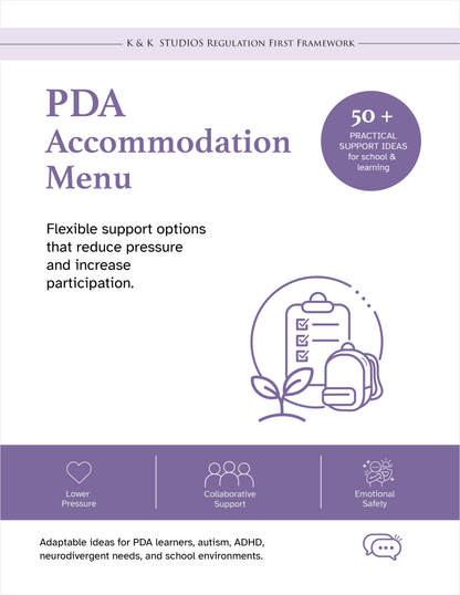 PDA Accommodation Menu