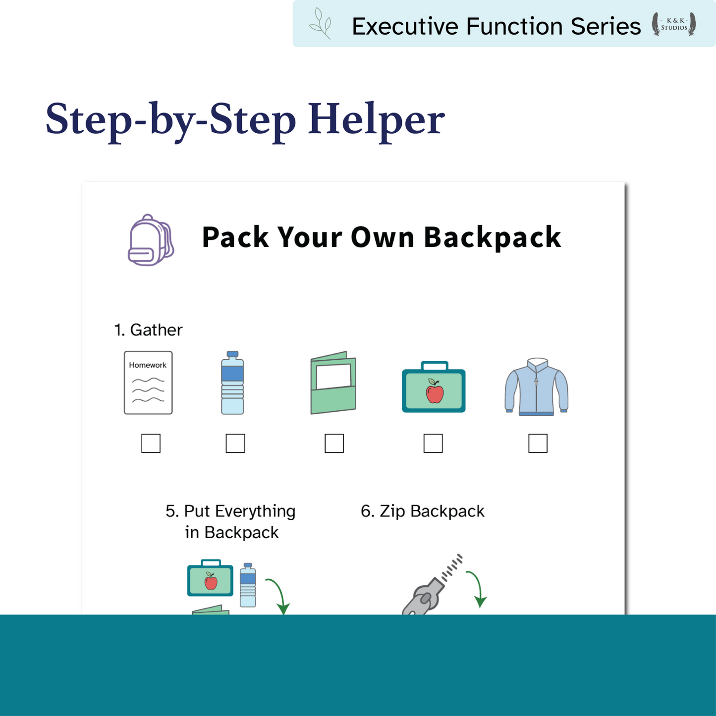 Pack Your Own Backpack | Visual Routine Cards
