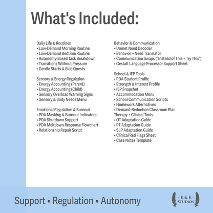 Ultimate PDA Mega Bundle | 27 Tools for Home, School & Therapy