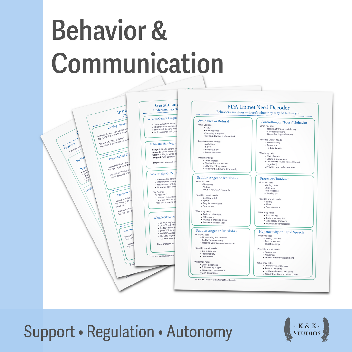 Ultimate PDA Mega Bundle | 27 Tools for Home, School & Therapy