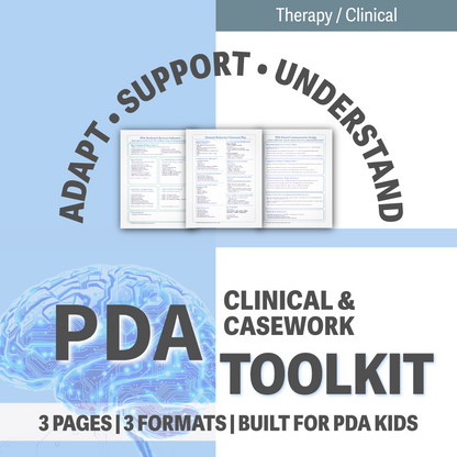 PDA Clinical Casework Bundle | Red Flags, Notes & Strength Profiles