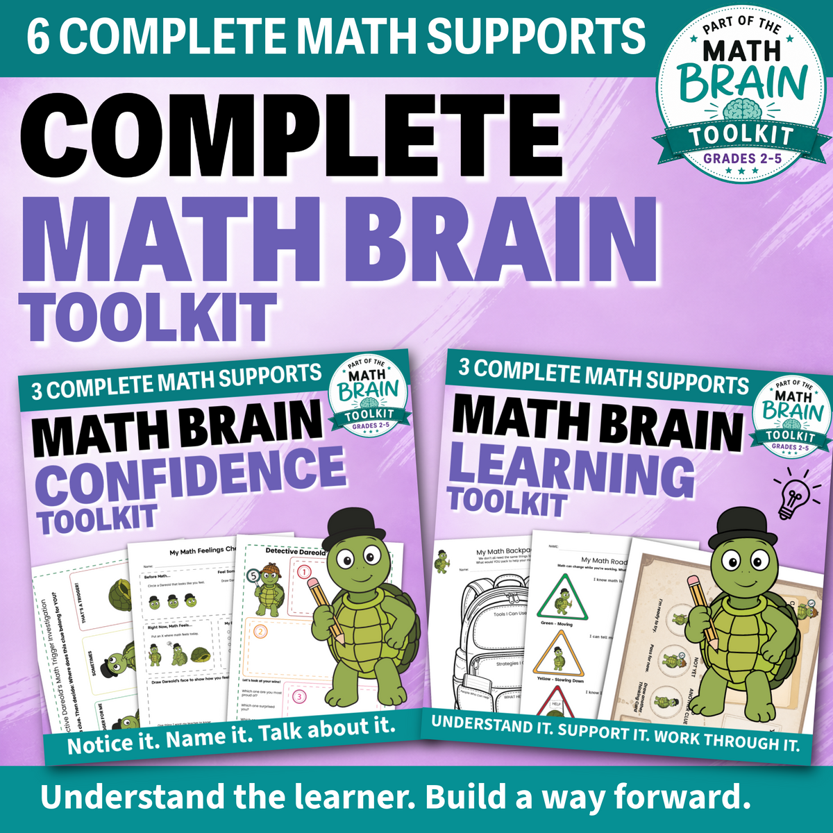 Math Brain Toolkit for Grades 2–5 digital resource bundle cover.