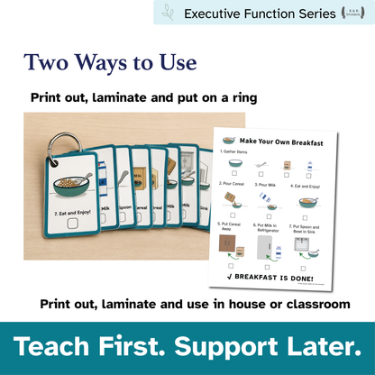 Breakfast Helper | Executive Function Visual Supports for Daily Living Skills