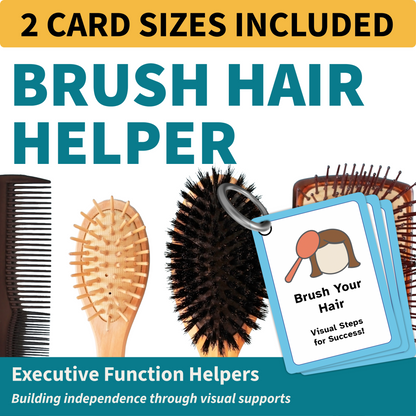 Brush Your Hair Helper | Visual Hair Care Routine for Autism, ADHD & Executive Function Support