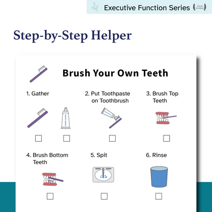 Brush Your Own Teeth Helper | Visual Routine Cards