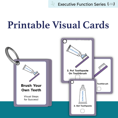 Brush Your Own Teeth Helper | Visual Routine Cards