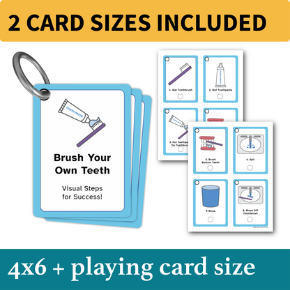 Brush Your Own Teeth Helper | Visual Routine Cards