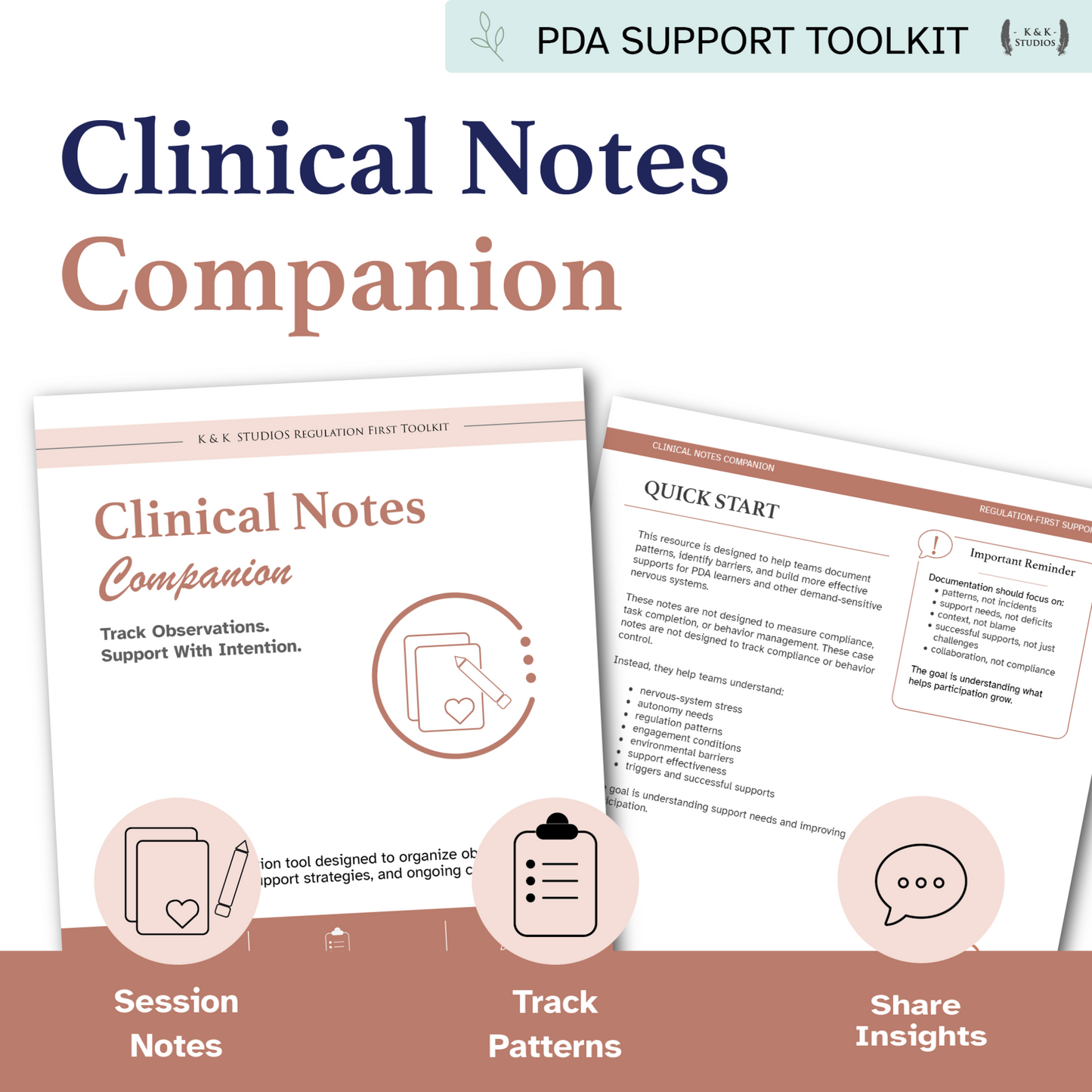 Clinical Notes Companion | PDA Documentation & Observation Templates