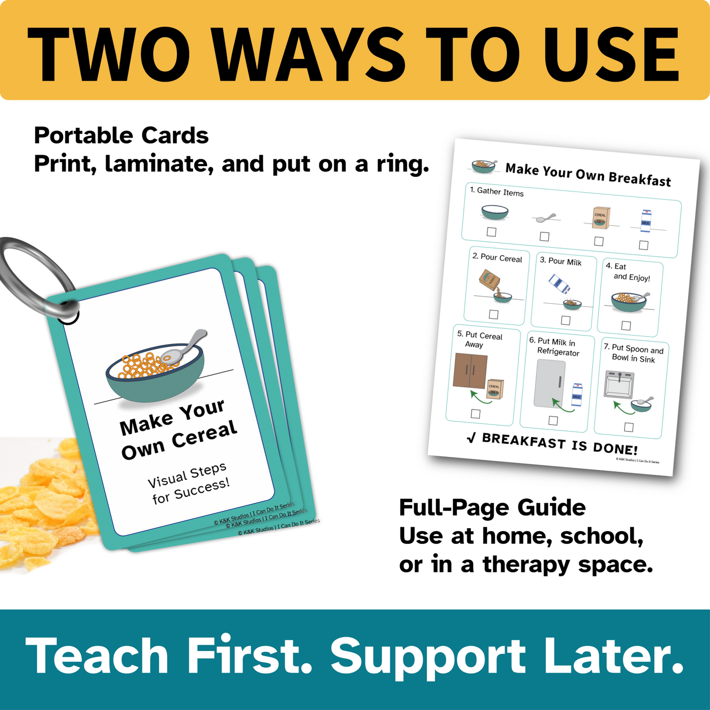 Breakfast Helper | Executive Function Visual Supports for Daily Living Skills