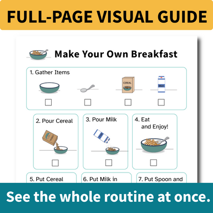 Breakfast Helper | Executive Function Visual Supports for Daily Living Skills