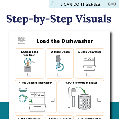 Load the Dishwasher Helper | Executive Function & Daily Living Skills Visual Support