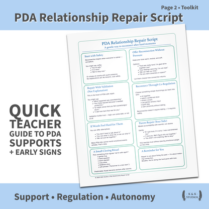 PDA Emotional Regulation & Burnout Toolkit