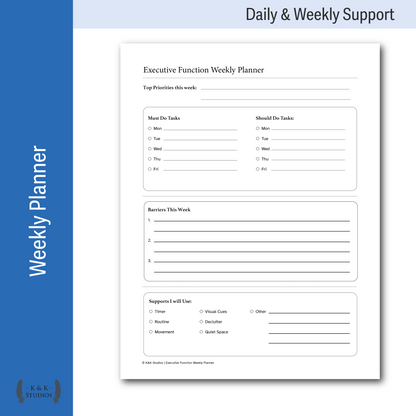 Daily & Weekly Executive Function Planning