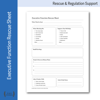 Executive Function Rescue & Regulation