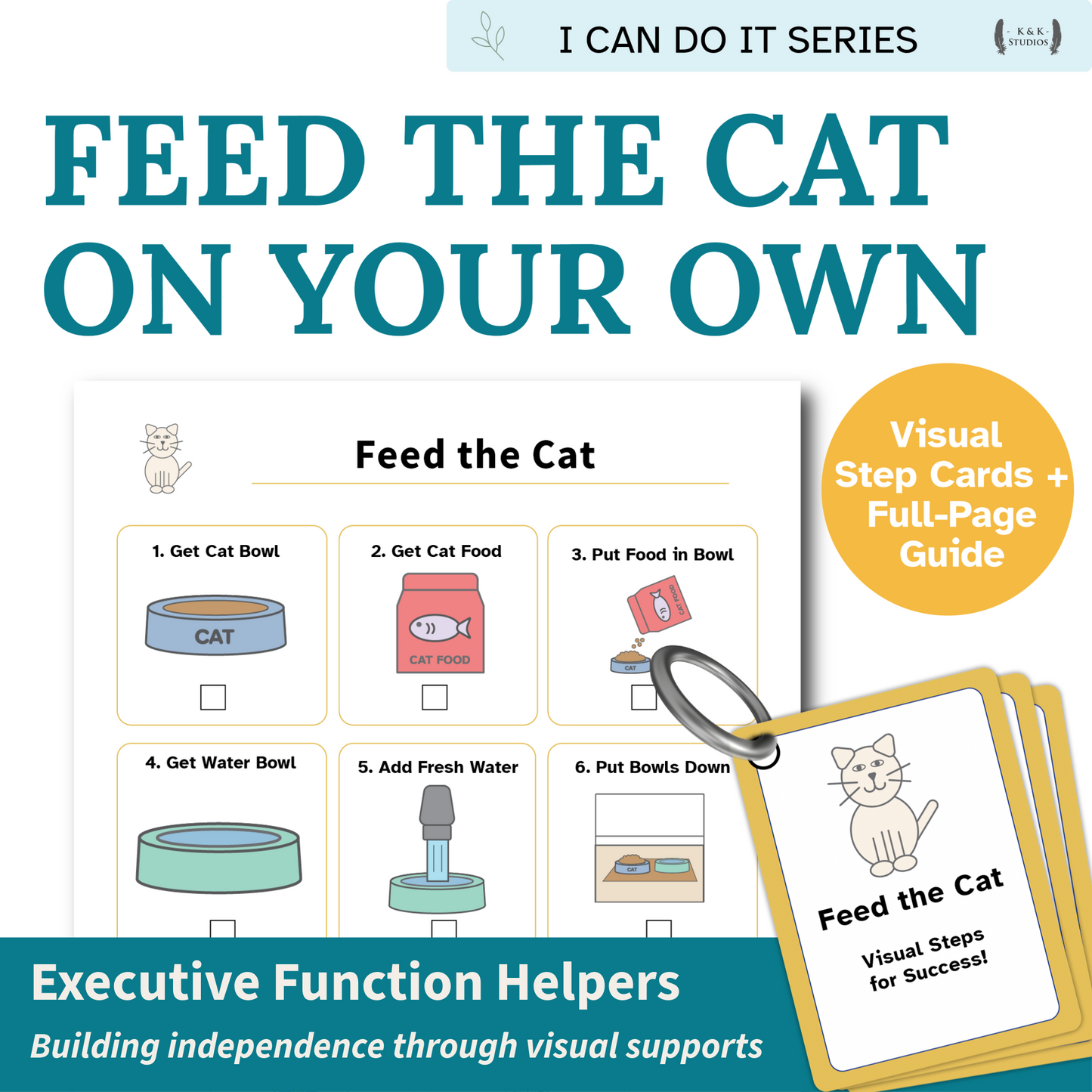 Feed the Cat visual checklist and cards