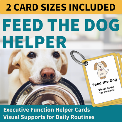 Feed the Dog Helper | Executive Function Visual Routine Cards for Autism & ADHD