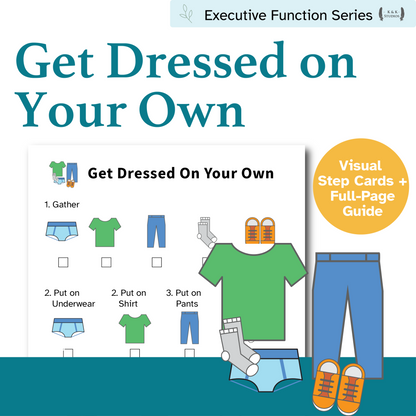 Get Dressed On Your Own Helper | Visual Routine Cards for Dressing Skills