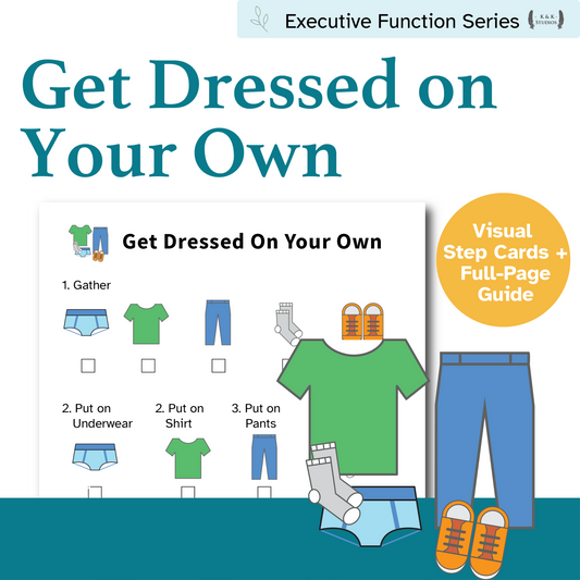 Get Dressed On Your Own Helper | Visual Routine Cards for Dressing Skills
