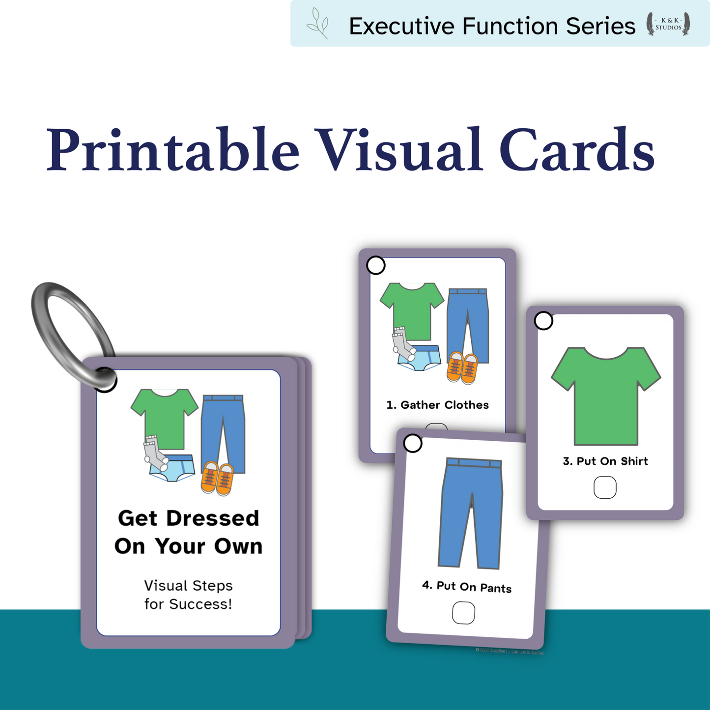 Get Dressed On Your Own Helper | Visual Routine Cards for Dressing Skills