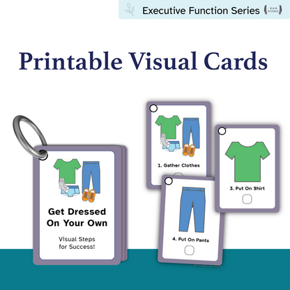 Get Dressed On Your Own Helper | Visual Routine Cards for Dressing Skills