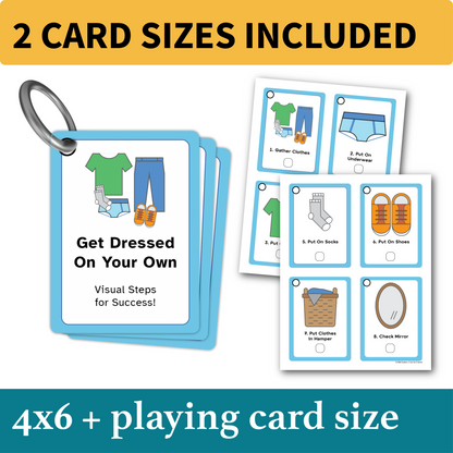 Get Dressed On Your Own Helper | Visual Routine Cards for Dressing Skills