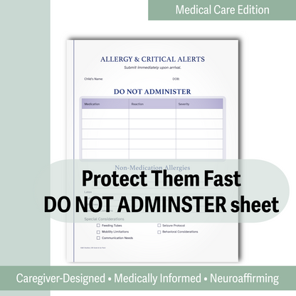 ER Grab & Go Medical Binder