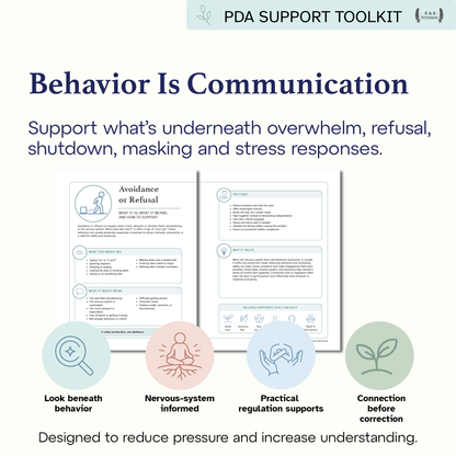 PDA Unmet Need Decoder | Nervous System & Behavior Support Toolkit