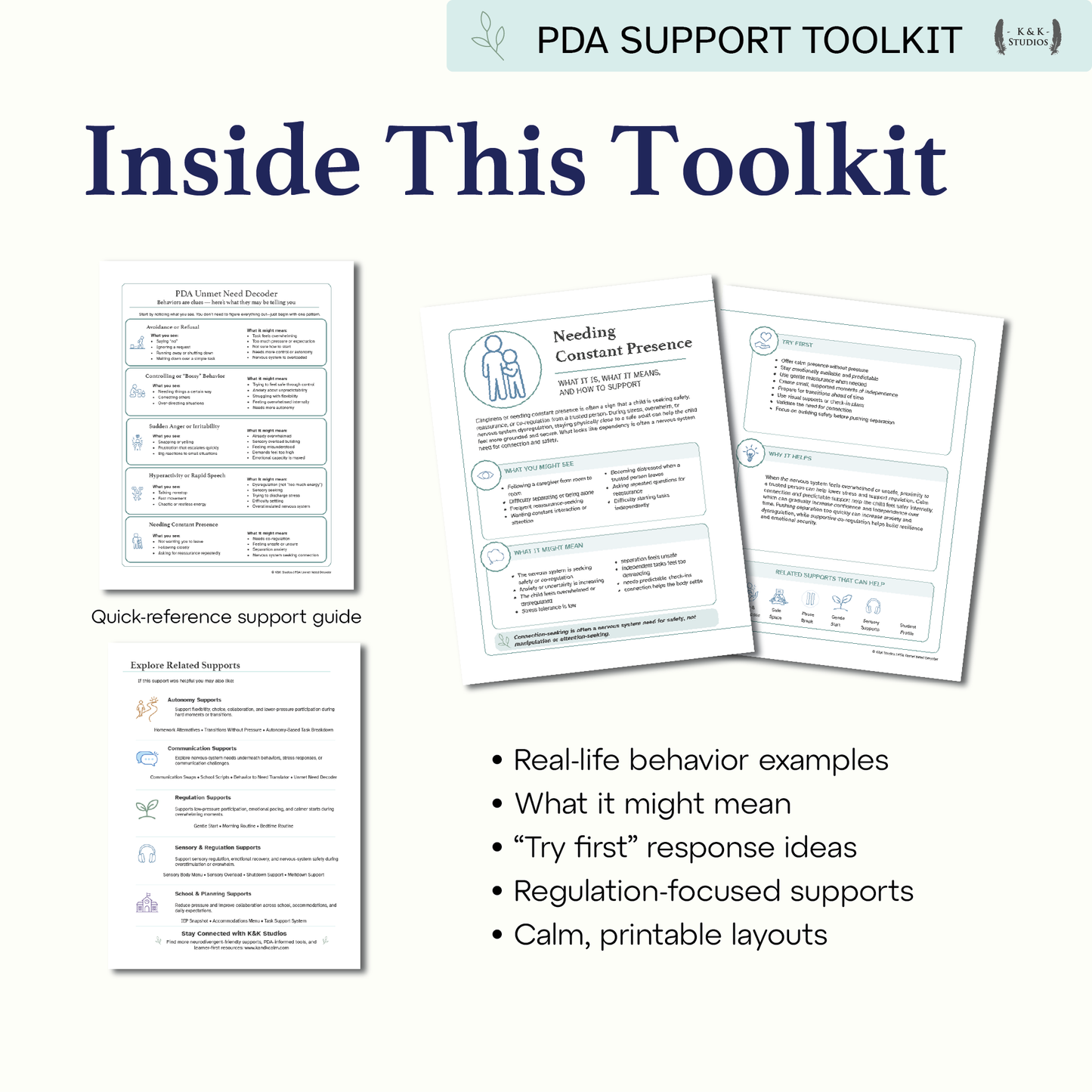 PDA Unmet Need Decoder | Nervous System & Behavior Support Toolkit