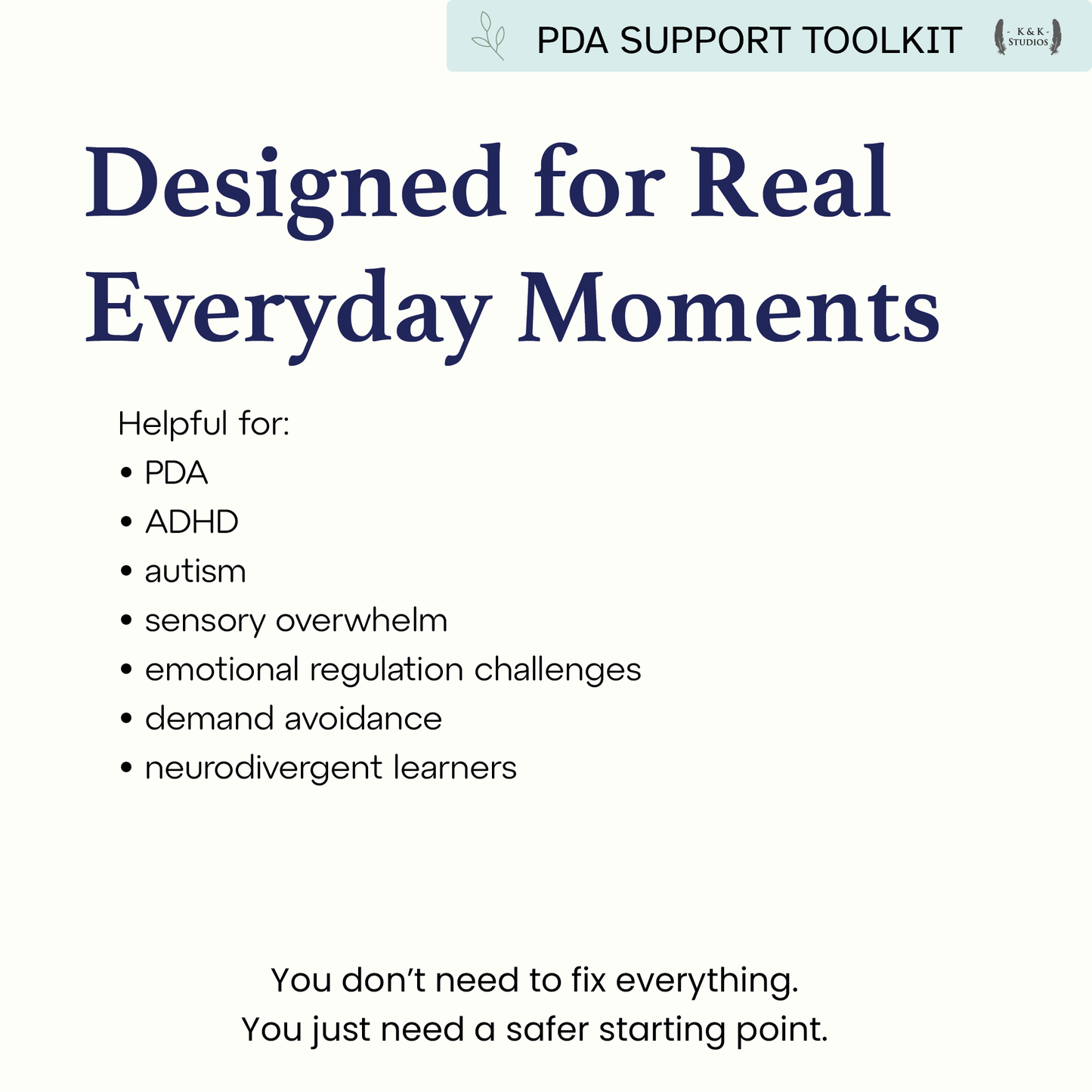 PDA Unmet Need Decoder | Nervous System & Behavior Support Toolkit