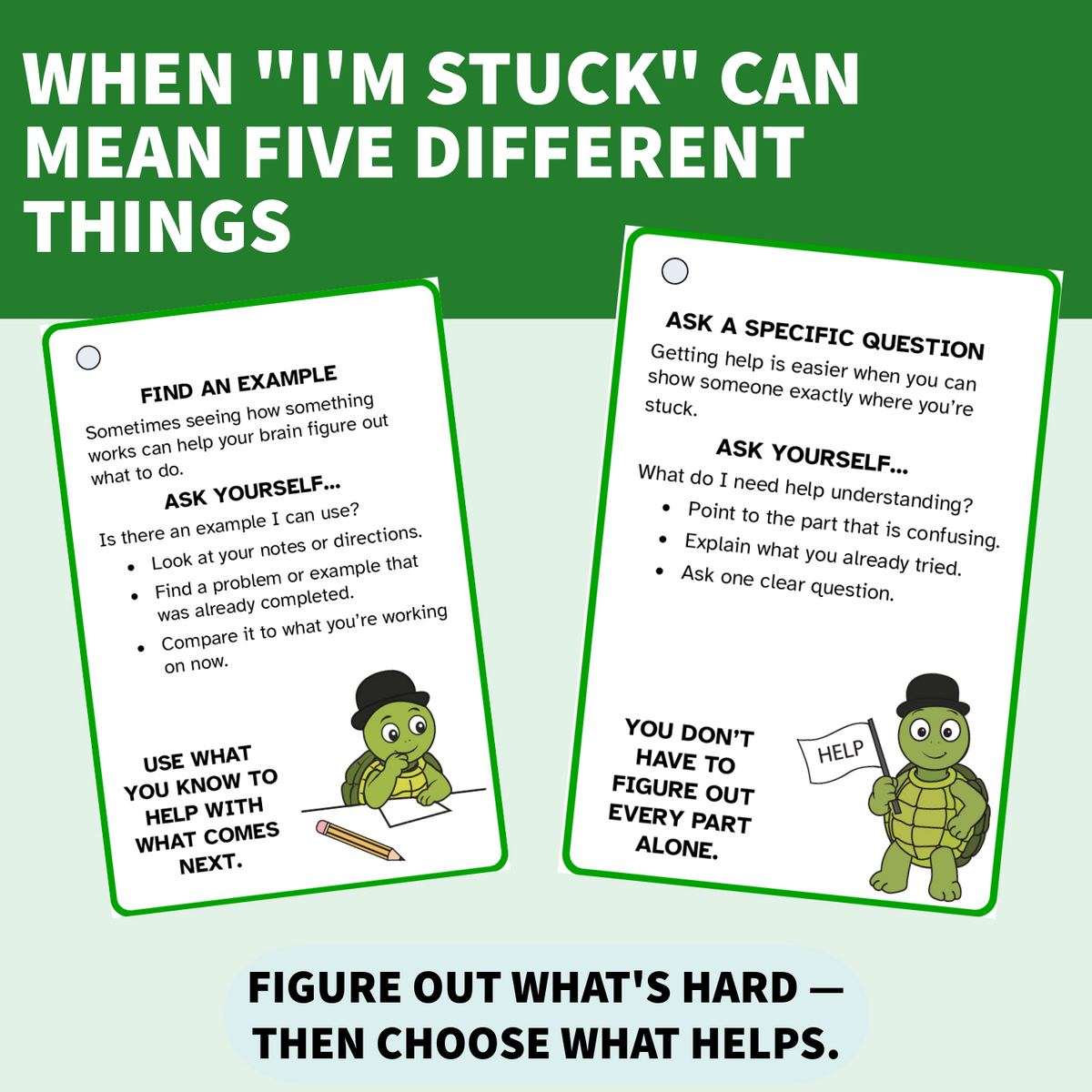 Homework Completion Strategy Cards