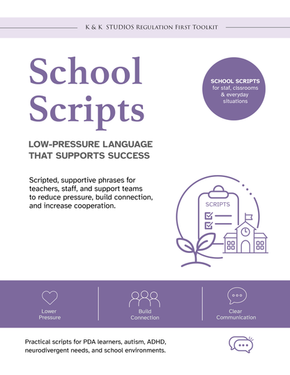 PDA School Communication Scripts | Collaborative Advocacy & Lower-Pressure Support Language