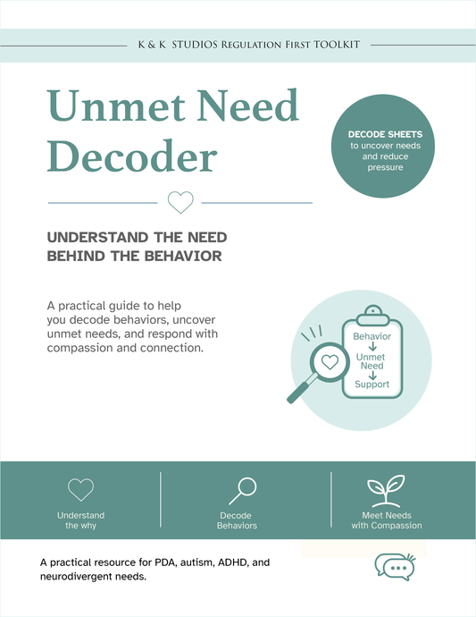 PDA Unmet Need Decoder | Nervous System & Behavior Support Toolkit