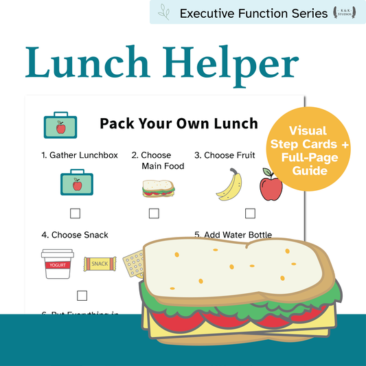 Pack My Own Lunch: Visual Executive Function Checklist & Lunch Packing Cards