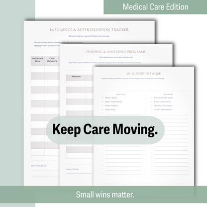 Medically Complex Kiddo Planner — Complete Caregiving System (Color + Print-Friendly PDF)