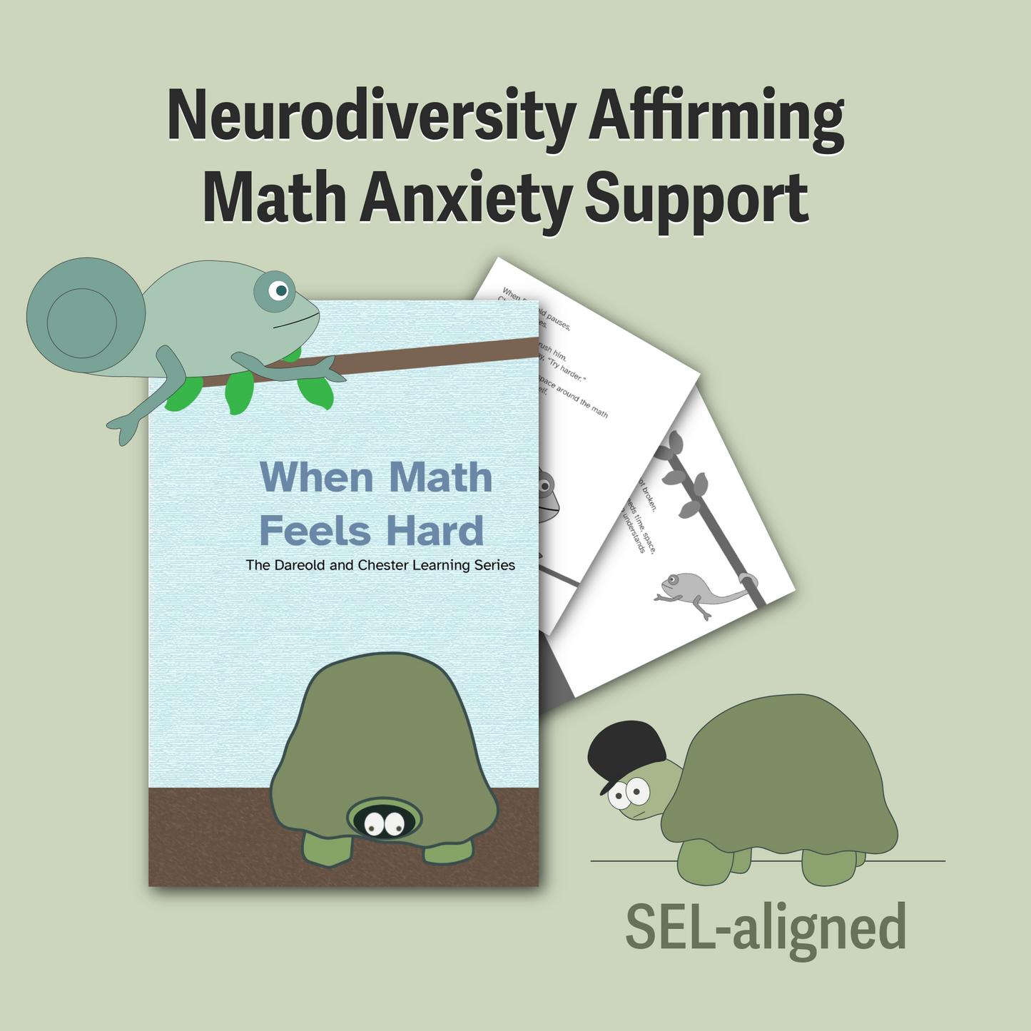When Math Feels Hard — A Gentle SEL Story for Kids Who Struggle with Math (Color + B&W + Grayscale Versions Included)