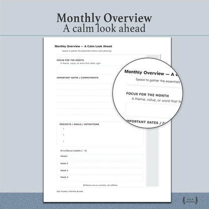 The Neurodivergent Mind Companion — Digital & Printable Planner (ND-Friendly, GoodNotes Ready)