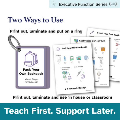 Morning Independence Bundle | Visual Routine Cards for Executive Function Support