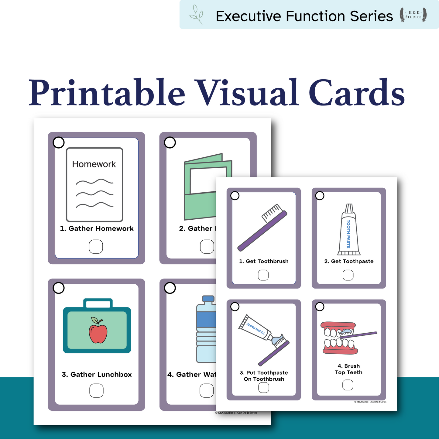 Morning Independence Bundle | Visual Routine Cards for Executive Function Support