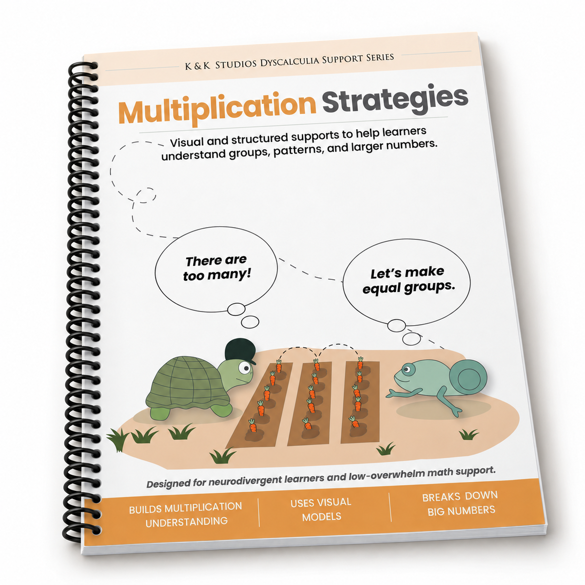 Multiplication Strategies printed coil-bound workbook cover.