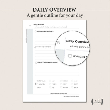 The Neurodivergent Mind Companion — Digital & Printable Planner (ND-Friendly, GoodNotes Ready)