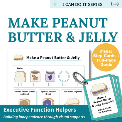 Make Peanut Butter & Jelly Guide and Visual Cards by K&K Studios