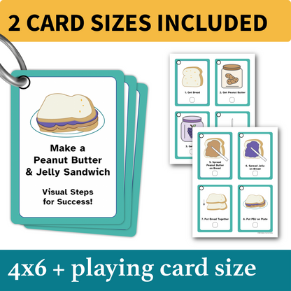 Make a Peanut Butter & Jelly Sandwich Helper | Visual Life Skills Routine Cards