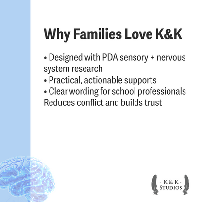 PDA School Communication & Homework Bundle | Low-Demand Supports