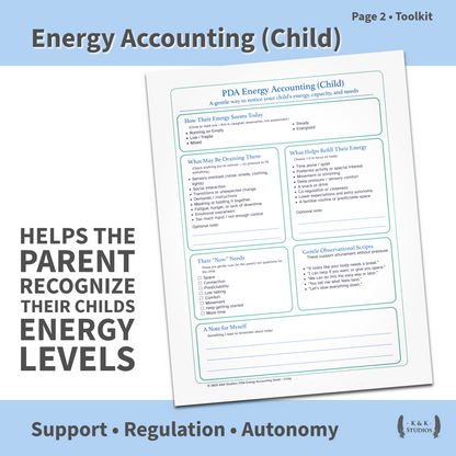 PDA Energy & Sensory Toolkit | Overload Signs & Regulation Supports