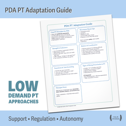 PDA Therapy Toolkit | OT, PT & SLP Adaptation Guides for Autistic Learners