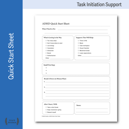 Executive Function Task Initiation & Momentum Support